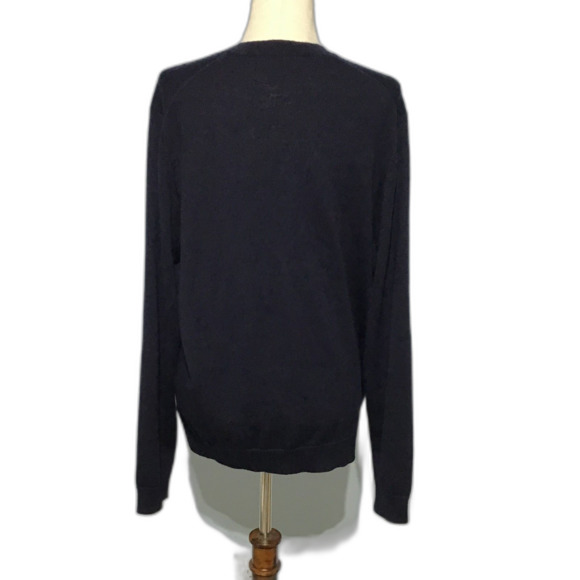 Brooks Brothers 346 Size LG Black Long Sleeve V-Neck Women's Cardigan Sweater - Picture 4 of 7